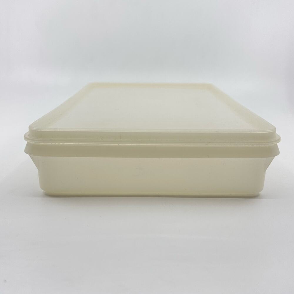 Tupperware Cheese & Cracker Container Rectangular Clear Set Kitchenware Storage - Picture 10 of 12